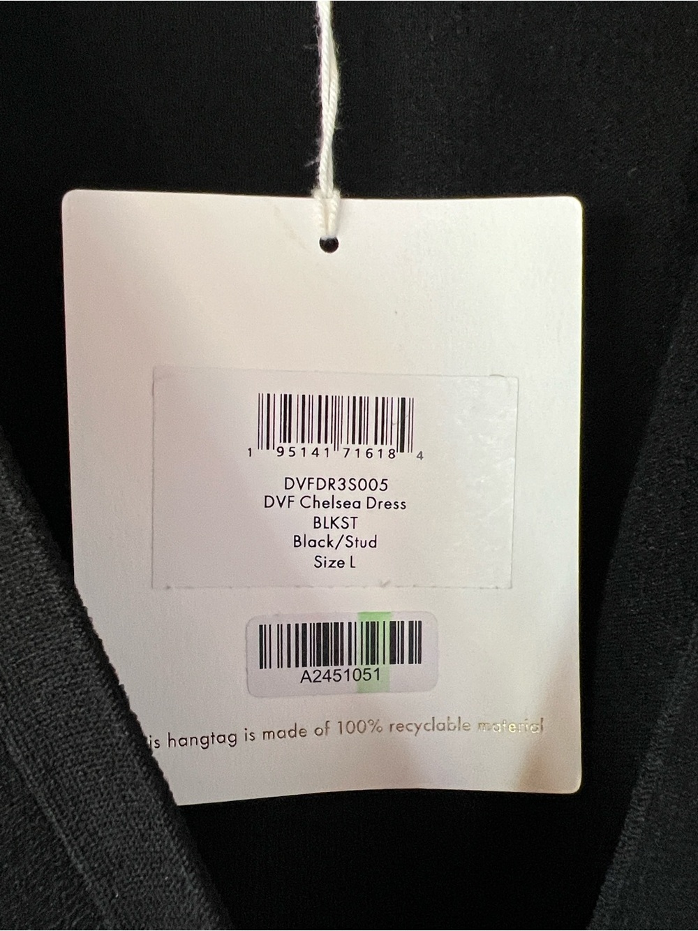 Diane Von Furstenberg Chelsea Wrap Dress with White Geometric Trim Large NWT - Picture 6 of 9